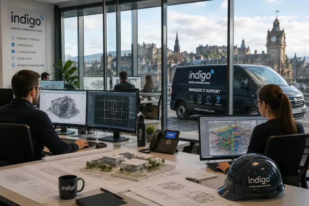 IT support engineers at work in an office